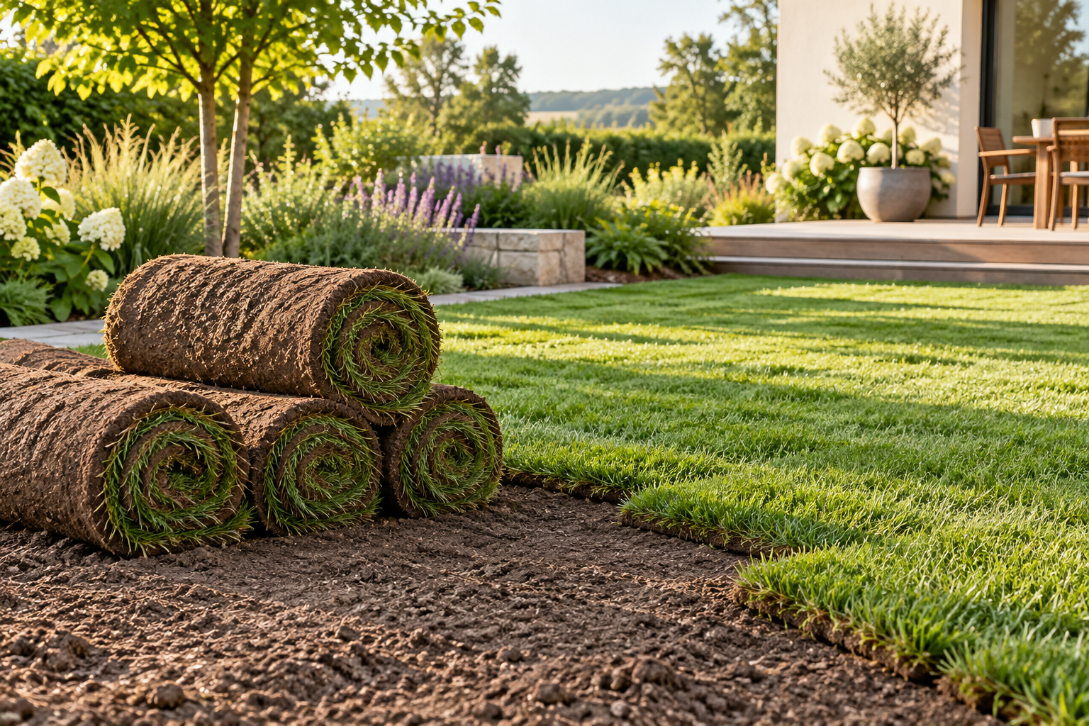 Gartengestaltung aktuell: Rollrasen - Pro und Contra